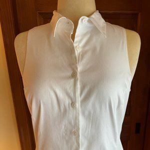 MICHAEL Michael Kors White Sleeveless Blouse